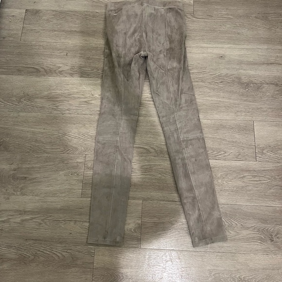 Linea Pelle Taupe Suede Leggings Small - Picture 7 of 9